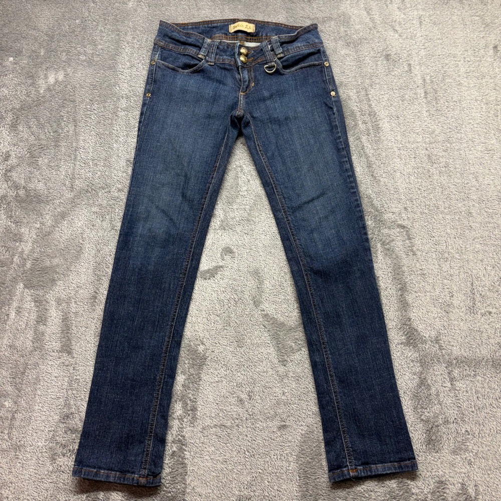 Watch LA Skinny Jeans Womens 28 Dark Blue Good Low Rise‎ Zip Fly 570